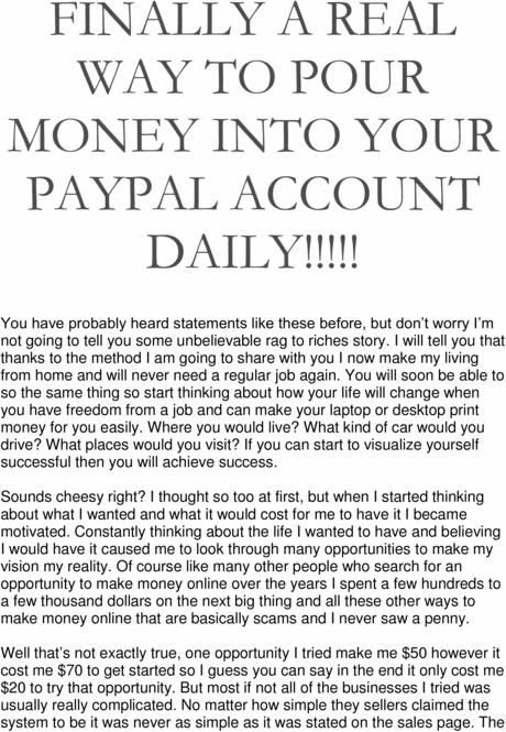 Product picture Make Money With Paypal